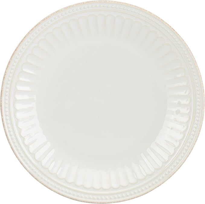Lenox White French Perle Groove Accent Plate, 1.30 LB