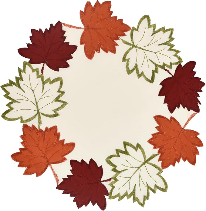 Decozen Set of 4 Doilies for Table, Lace Doilies - Rustic, Crochet, Farmhouse, Kitchen, Round Table Placemats - Valentines Day Decorations - 15 inch Cream White, The Falling Petals Collection