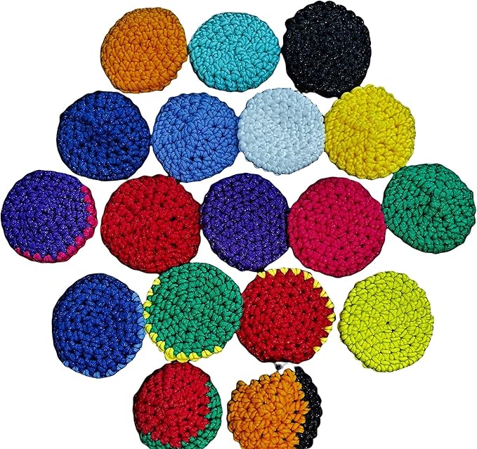 Handmade Kitchen Scrubbies - Nylon Yarn - Pot Scrubbers - Sponge - Scouring Pad - Reusable - Exfoliating - Set of 3 (or 4) - Double Thickness - Large