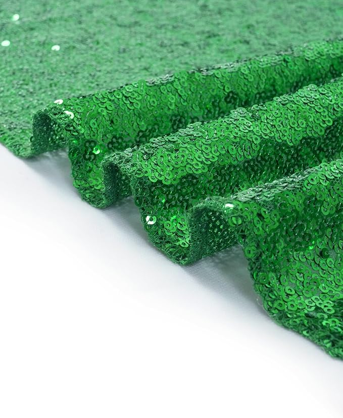 Eternal Beauty Green Tablecloth, 120 Inch Round Sequin Tablecloth for Party Cake Dessert Table Exhibition Events