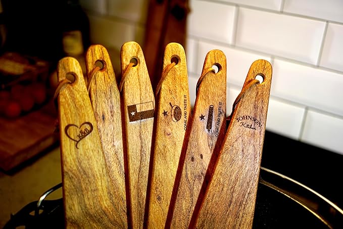 COWBOY SPATULA - Mesquite Wood Spatula, Handmade in Texas, Made in USA, Perfect for cast iron cookware, steel cookware, nonstick cookware - Personalization Optional (Come and Taste It - Skillet)