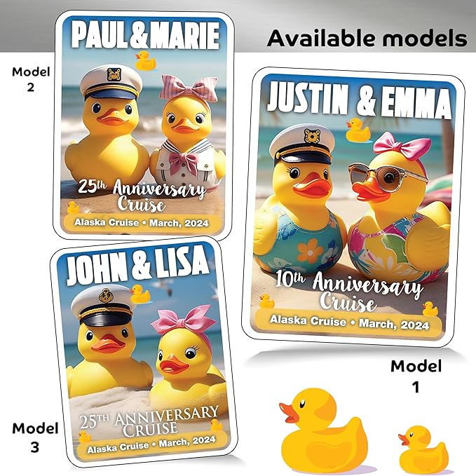 Rubber Duck Custom Magnets for Birthday and Cruise Cabin Doors Birthday Cruise Door Decorations| Anniversary Cruise Magnets Cabin Door Magnets (Large)