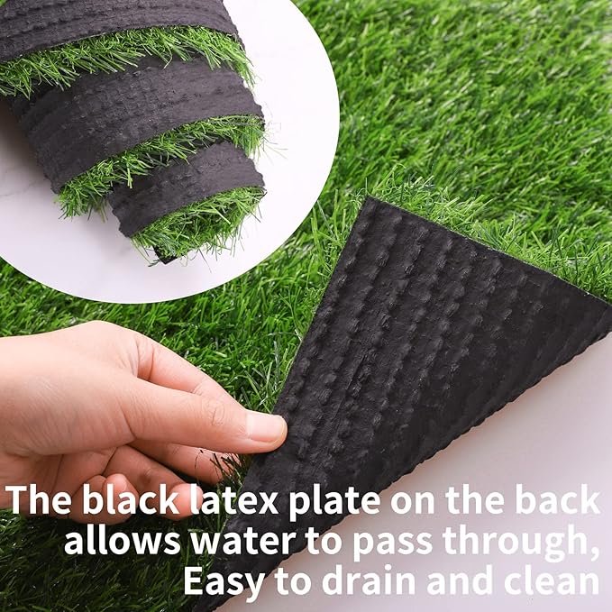 Aneco Artificial Grass Table Runners Carpet Roll Synthetic Grass Table Runner 12 x 36 Inch Grass Tabletop Decoration for Spring Fall Summer Holiday, Baby Shower, Wedding, Birthday, Banquet