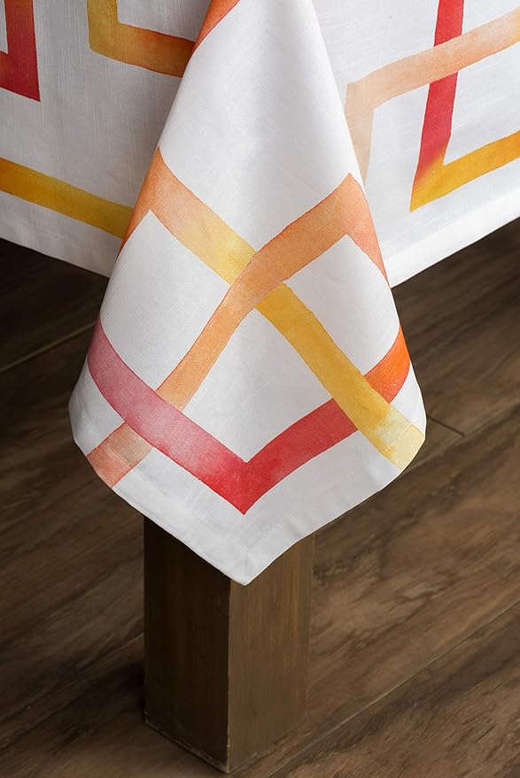 Maison d' Hermine Table Cloth Rectangle Table 100% Cotton 60 x 120 Inches Tablecloth Reusable Decorative for Dining Room Farmhouse Home Valentines Day Decorations Spring Summer - Summer Maze