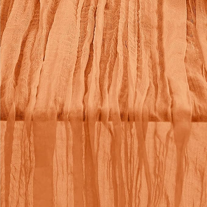 10 Pack Coral Cheesecloth Table Runner 35x120 Inch 10Ft Rustic Gauze Cheese Cloth Table Runner Sheer Cheesecloth Table Runners for Wedding Party Bridal Shower Decoration