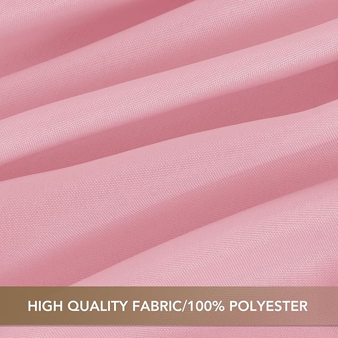 sancua Pink Tablecloths for 6 Foot Rectangle Tables, 8 Pack - Washable Polyester Fabric Table Cloth for Wedding Valentines Party, Birthday, Banquet Reception, 54x108 Inch