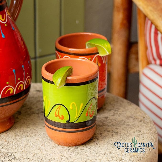 Cactus Canyon Ceramics Spanish Terracotta 5-Piece Cup Set, Multicolor