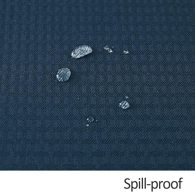 maxmill Tablecloth Weaved Texture Stain Resistant Waterproof, Wrinkle Resistant Washable Table Cloth, Fabric Table Cover for Dining Room, Indoor Outdoor Use, Rectangle 60 x 120 Inch, Navy Blue
