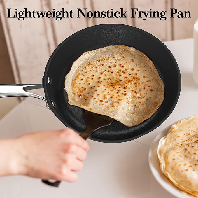imarku Nonstick Frying Pan Skillets, 3 Pcs Omelette Pan with Stay Cool Handle, Healthy Cooking Frying Pan, Free of PFAS PFOA PTEE, Oven/Dishwasher Safe, Compatible with All Cooktops, Christmas Gift