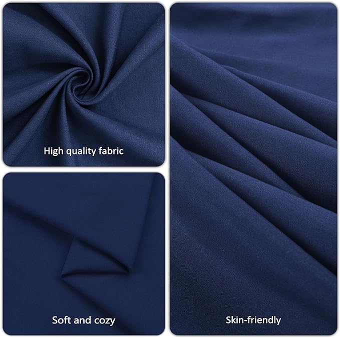 8 Pack Navy Blue Table Cloth 60x102 Inch Rectangle Tablecloths for 6 Foot Rectangle Tables, Wrinkle Resistant Washable Polyester Fabric Rectangular Table Cover for Dining Banquet Wedding Party