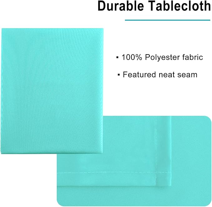 Hiasan Light Blue Rectangle Tablecloth - 30 x 60 Inch - Waterproof & Wrinkle Resistant Washable Fabric Table Cloth for Dining, Party and Outdoor use