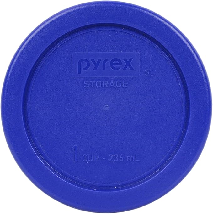 Pyrex (3) 7202-PC 1-Cup Cadet Blue, (3) 7200-PC 2-Cup Blue, (2) 7201-PC 4-Cup Cadet Blue, & (2) 7402-PC 6/7-Cup Blue Lids - Made in USA