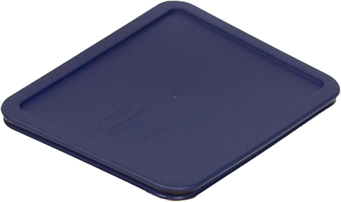 Pyrex 7211-PC 6-Cup Blue Plastic Food Storage Lids, Made in USA - 3 Pack