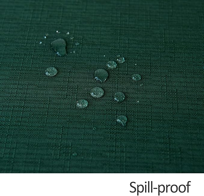maxmill Slubby Texture Tablecloth Water Resistance Antiwrinkle Spillproof Soft Washable Christmas Table Cloth for Dining Room, Banquet Parties Holiday Dinner, Rectangle 60 x 104 Inch, Hunter Green