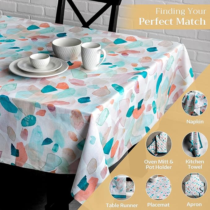 Maison d' Hermine Table Cloth Square Table 100% Cotton 54 x 54 Inches Tablecloth Reusable Decorative for Dining Room Farmhouse Home Valentines Day Decorations Spring Summer - Summer Picnic