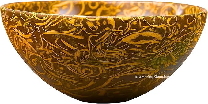 Mariyam Jasper Crystal Bowl - 2 Inch Decorative Bowls for Room and Home Decor - Gemstone Healing Crystals for Elegant Display, Positive Energy Balance and Gift