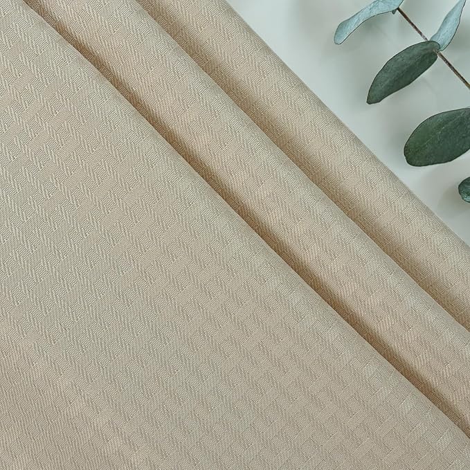 maxmill Weaved Texture Rectangle Tablecloth Water Resistant Wrinkle Free Spill-Proof, Soft Table Cloth for Dining Room Decoration, Banquet Parties Event Holiday Dinner, 60 x 84 Inch Natural