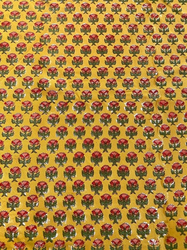 Ridhi Block Print Round Mustard Yellow Reusable Tablecloth 100% Cotton 120" Inch Decorative Table Cover eveyday Dining, Home, Party, Wedding, Farmhouse Gift for Spring, Easter, Valentine