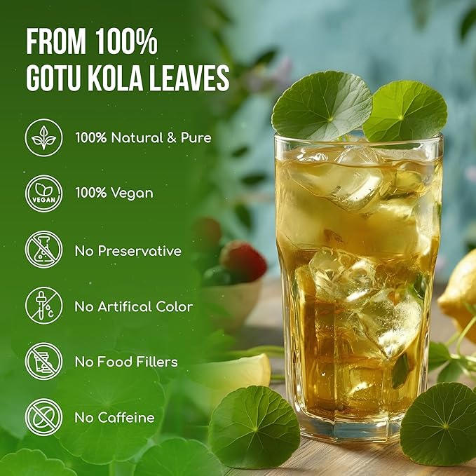 FreshDrinkUS, Premium Gotu Kola Leaves (Centella asiatica) | 8 oz Dried Loose Leaf | Naturally Mild & Earthy Herbal Tea – Premium Quality Leaves. Sugar-Free. Caffeine-Free. Vegan