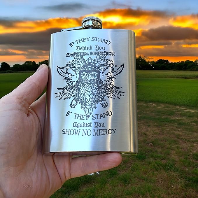 8oz Viking No Mercy Flask