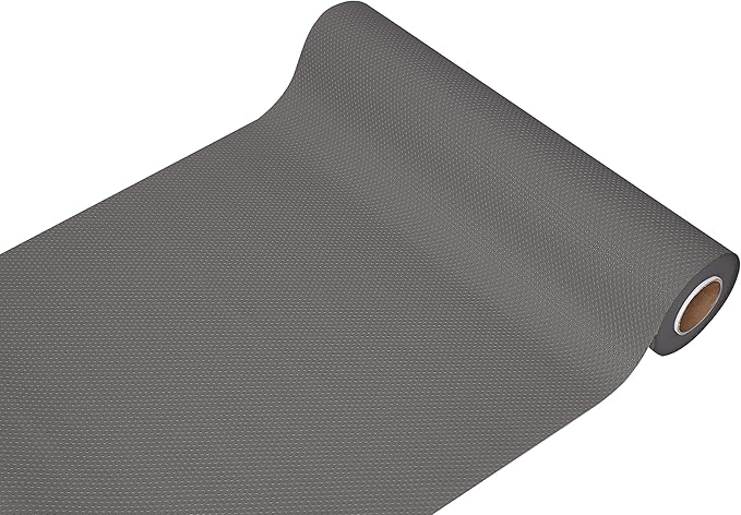 EVALAND Shelf Liners for Kitchen Cabinets Non-Adhesive 17.7" x 33 FT Grey Drawer Liner Non Slip, Washable Cabinet Liner, Waterproof Shelf Liners for Cabinets, Refrigerator Bathroom Pantry Cabinet Mat