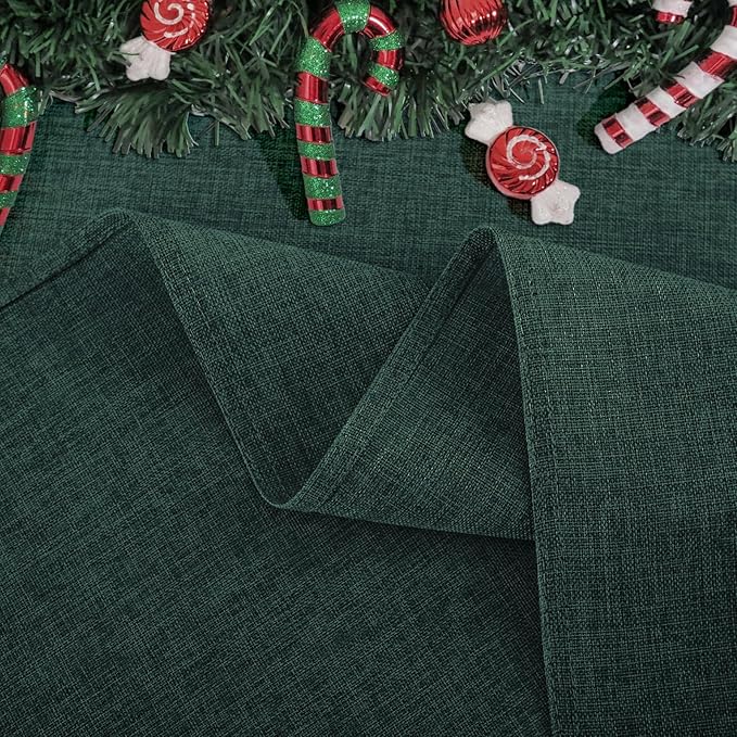 Softalker Green Tablecloth Rectangular 52x70 Inch Linen Textured Table Cloths Stain and Wrinkle Resistant Farmhouse Decorative Small Dining Table Cover Waterproof for Outdoor,Party,Garden,Coffee