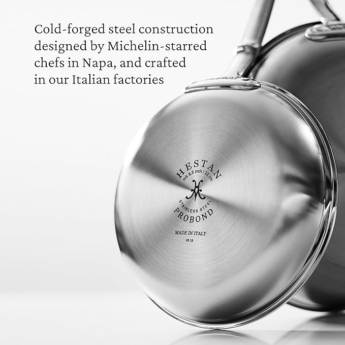 Hestan ProBond Forged TITUM - Professional Clad Stainless Steel, Nonstick, Frying Pan, (11-Inch) Induction Compatible, Made without PFOAs