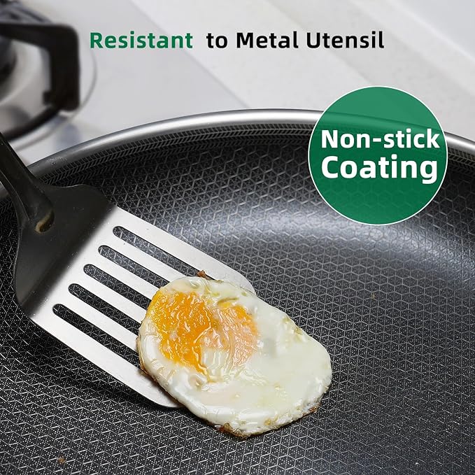 MOMOSTAR Hybrid Nonstick 8-Inch Frying Pan - Induction Cookware for Easy Cooking