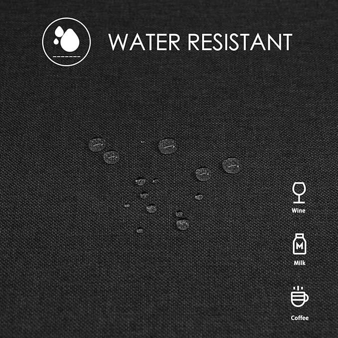 BALCONY & FALCON Table Cloth for 6 Foot Rectangle Tables – Waterproof, Wrinkle-Free Farmhouse Tablecloth for Dining, Kitchen, Wedding, Baby Shower & Holiday Gatherings (Black, 55" x 95")