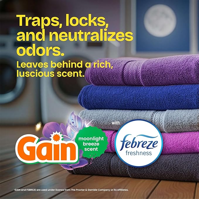 Glad ForceFlex Tall Kitchen Trash Bags, 13 Gallon, Gain Moonlight Breeze, 100 Ct (Package May Vary)