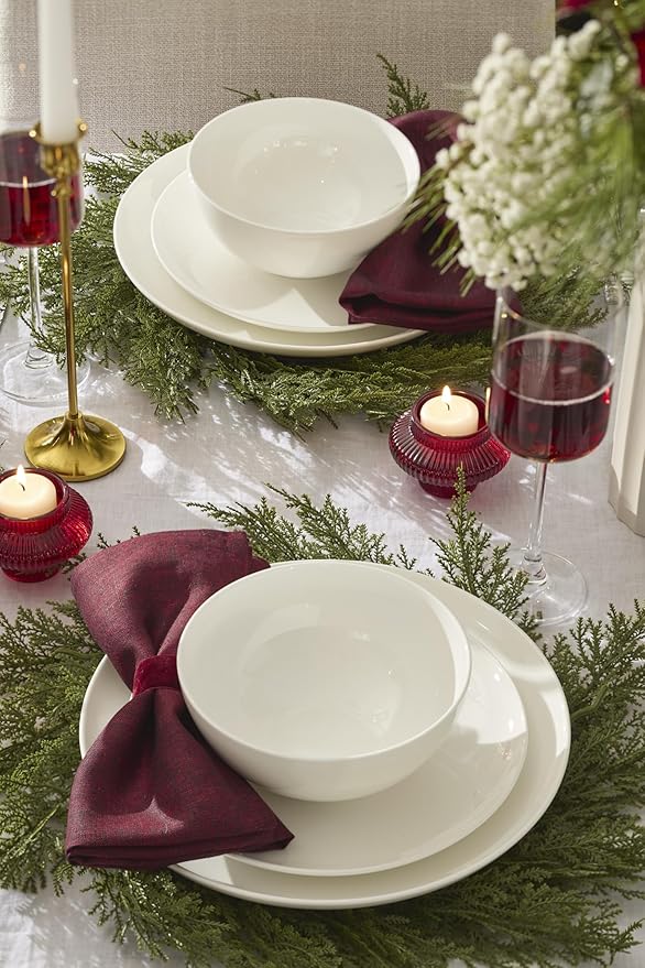 Lenox 899187 Studio 1414 Coupe 18-Piece Dinnerware Set, Service For 6