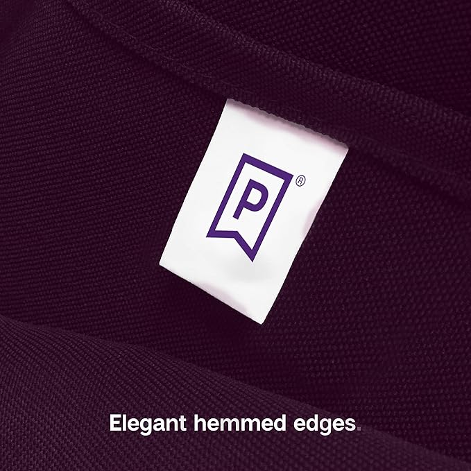 Gee Di Moda Fitted Tablecloth - 72 x 30 Inch Eggplant Floor-Length Fitted Table Cloth for 6 Foot Rectangle Table, Heavy Duty Washable Fabric for Parties, Dinner, Weddings, Baby Shower & Trade Show
