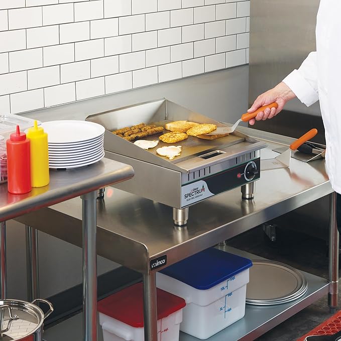Winco Commercial-Grade Electric Griddle, 16"