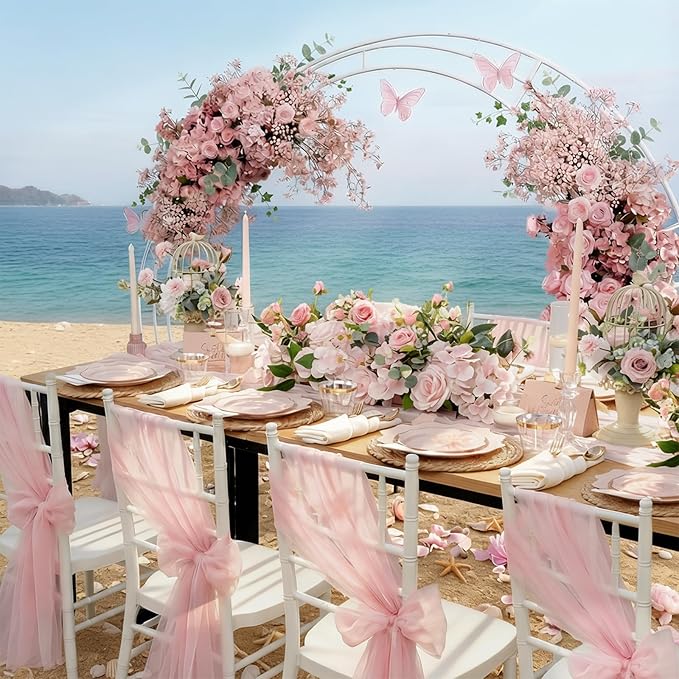 WDF 175Pcs Pink Plastic Plates - Pink and Gold Plates Disposable 25guest Plastic Dinnerware Ideal for Tea Party/Easter/Wedding/Baby Shower/Valentine's Day