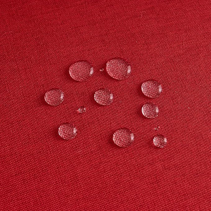 NLMUVW Red Linen Tablecloth Round, Christmas Table Cloth Water Resistant Textued Table Cover for Kitchen Dining Coffee Party, 48 Inch
