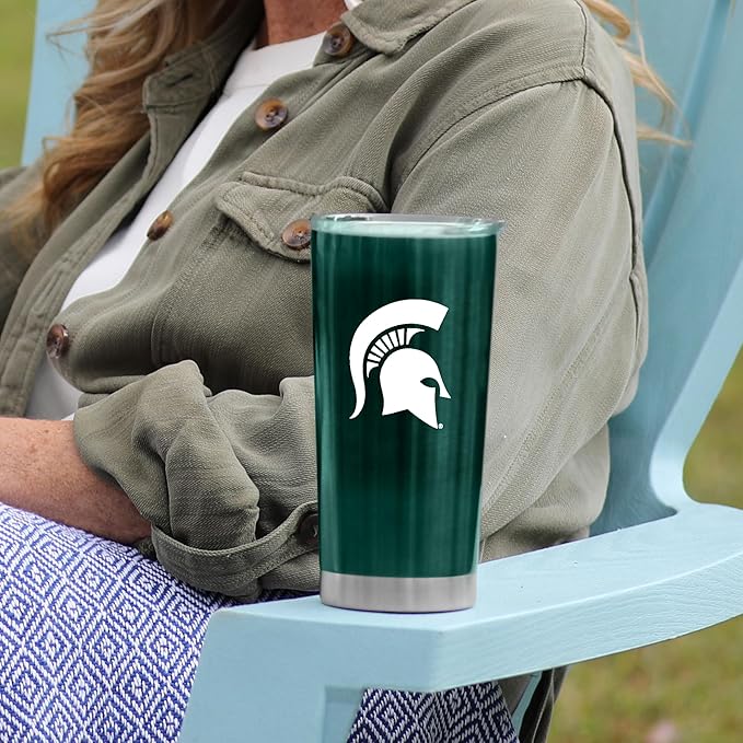 Logo Brands 20 oz Powder Coat Tumbler- Insulated Tumbler with Lid for Water, Iced Tea or Coffee, Smoothie and More
