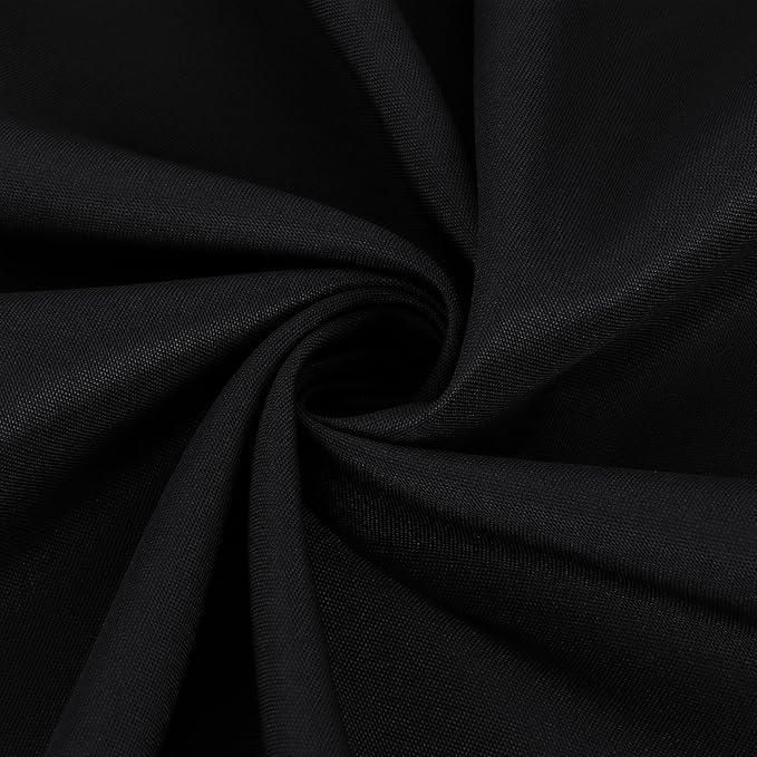 sancua 6 Pack Round Tablecloth 90 Inch Black, Stain and Wrinkle Resistant Table Cloth - Washable Polyester Table Cover for Dining Tables, Buffet Parties and Camping