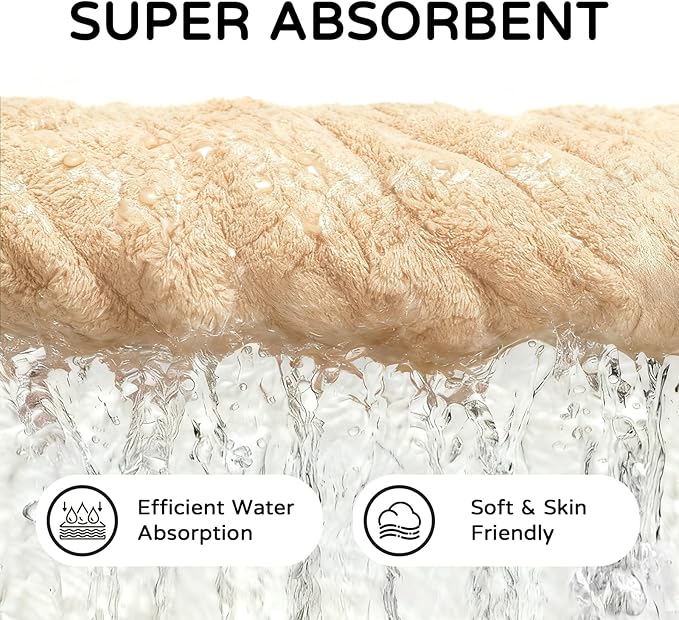 Bath Sheet Set of 6 (80"x40"),Oversized Bath Towels for Adults Luxury Extra Large Bath Sheets Super Soft Highly Absorbent Microfibers Quick Dry Bath Towels Large for Bathroom (Beige, 6Piece)