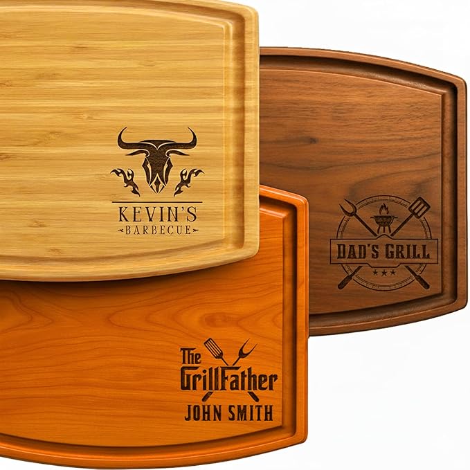 Personalized Cutting Board – Custom Engraved Grilling Gifts for Men, Birthday, Wedding, Housewarming – Ideal Present for Man, Dads, Husbands, Newlyweds, Perfect for Grill, Valentines Day Gifts for Him