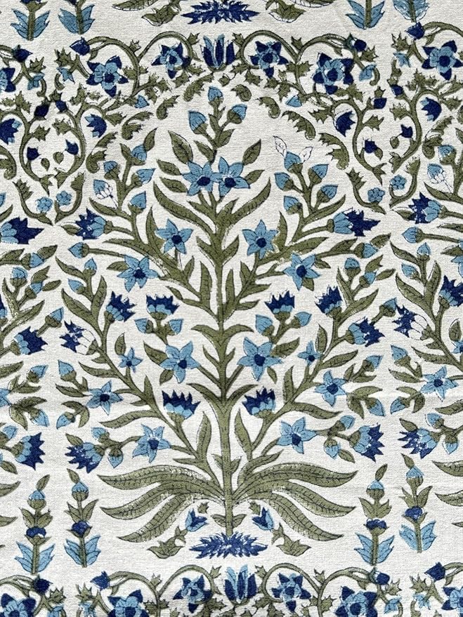 ATOSII Cotton Tablecloth Nargis Bahar 72" Inches Round