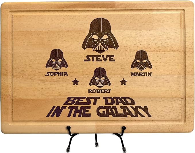 Personalized I am Their Father StarWar Dad Gift Cutting Board, Gifts for Christmas & Fathers Day, Funny Star War Gift, Darth Character Plaque, Custom Name Stars War Mens Gift from Daughter or Son