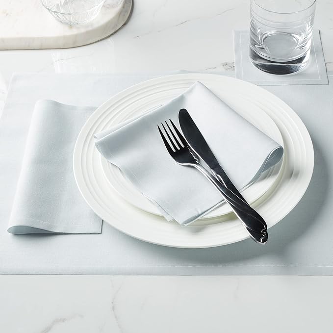 Cotton Cocktail Napkin - 4.3 x 4.3 in - 50 units per roll - Pearl Grey