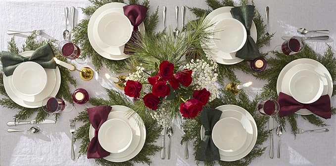 Lenox 899187 Studio 1414 Coupe 18-Piece Dinnerware Set, Service For 6