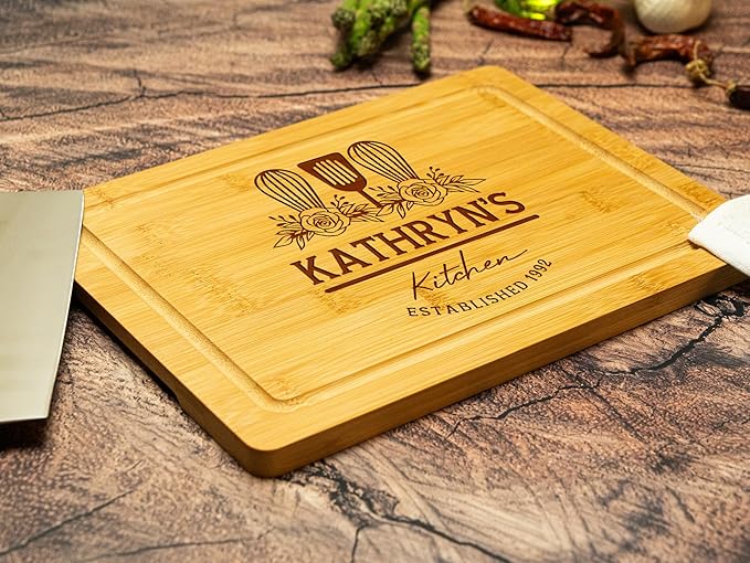 Silveroy Personalized Cutting Board - Unique and Long Lasting Gift Idea For Mother's Day, Anniversary, Birthday, Christmas - Best Custom Gift To Mom, Grandma, Mother-in-Law, Daughter, Wife, and Women