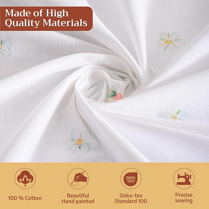 Maison d' Hermine Table Cloth Round Table 100% Cotton 69 Round Inches Tablecloth Reusable Decorative for Dining Room Farmhouse Home Valentines Day Decorations Spring Summer - Bunny Party