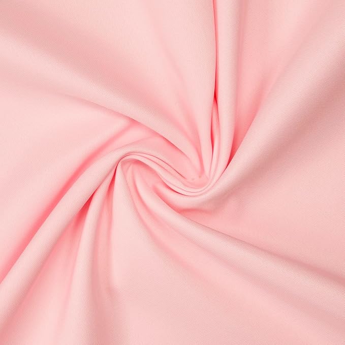 Gee Di Moda Fitted Tablecloth - 48 x 30 Inch Pink Floor-Length Fitted Table Cloth for 4 Foot Rectangle Table, Heavy Duty Washable Fabric for Parties, Dinner, Weddings, Baby Shower & Trade Show
