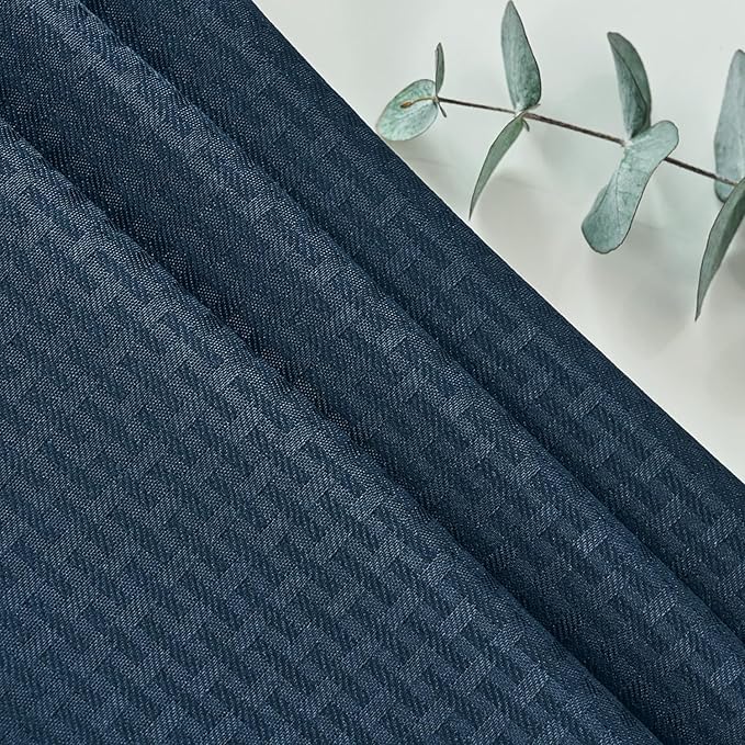 maxmill Square Tablecloth Weaved Texture Stain Resistant Waterproof Wrinkle Free Washable Soft Table Cloth, Decorative Fabric Table Cover for Dining Room Dinner Parties, 52 x 52 Inch, Navy Blue