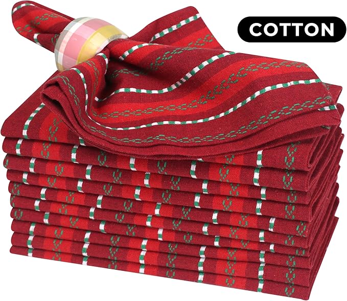 Homidate Cloth Dinner Napkins – Machine Washable Reusable Fabric Napkins for Weddings, Parties & Table Decorations