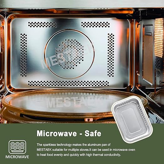 6" x 4" Shallow Heavy-Duty Aluminum Foil Pans with Snap-On Lids, 20oz, 5 Pack – Extra-Thick Disposable Foil Containers for Oven, Baking, Freezer & Food Storage