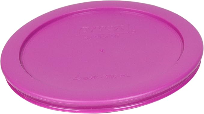 Pyrex 7201-PC Pink 4 Cup Food Storage Replacement Lid (4-Pack) - Made in USA